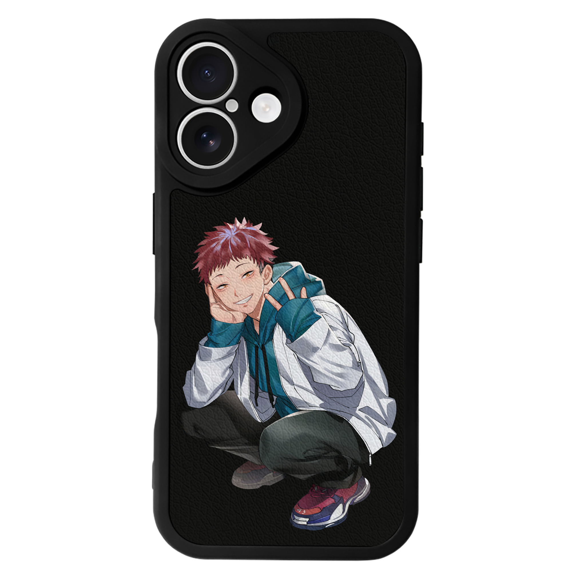 （画像用） 呪術廻戦 Jujutsu Kaisen 【iPhone 16シリーズ対応】シリコンスマホケース（レザー調） 材質：シリコン